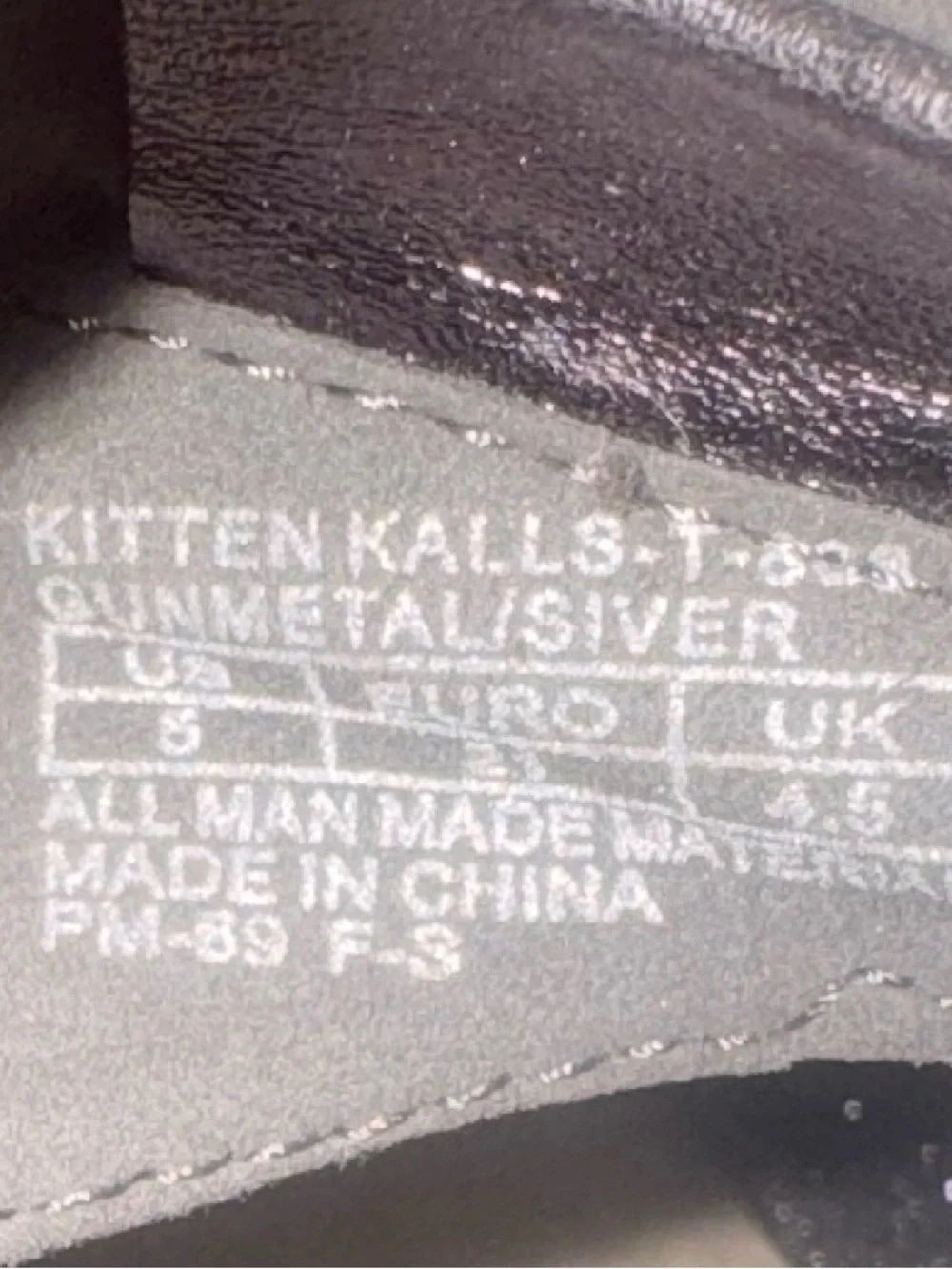 NEW Michael Kors Kitten Kalls gunmetal silver dress shoes girl’s size 8